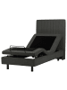 Beliani Einzelbett DUKE II in Grau/Schwarz - (W) 90 x (H) 120 x (L) 216 cm