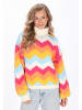 IZIA Women Sweater in offwhite multicolor