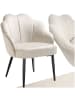 tectake Cocktailsessel gepolstert, mit Samtbezug, gewölbte, 66 x 62 x 80,5 cm
