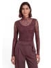 Zero  Mesh-Shirt mit Muster in Grey/Brown