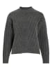 Vila Strickpullover in Dark Grey Melange