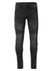 KOROSHI Biker skinny fit jeans. in SCHWARZER DENIM