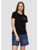 QS T-Shirt kurzarm in Schwarz