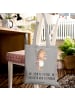 Mr. & Mrs. Panda Baumwolltasche Igel Wein mit Spruch in Light Grey