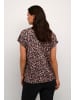 Kaffe T-Shirt kurzarm KAcharlotte Regular fit in Black/brown Leo Print