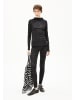 armedangels Langarmshirt Calunaa Zebraraa in schwarz anthrazit
