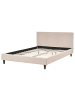Beliani Doppelbett FITOU in Beige/Braun - (W) 150 x (H) 87 x (L) 214 cm