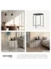 tectake Beistelltisch Chester 45,5 x 45,5 x 53 cm, dunkelgrau