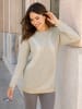 Sieh an! Longpullover in sand-silberfarben-gemustert