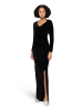 Vera Mont Abendkleid langarm in Schwarz