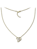 GoldDream 333 Gelbgold Damen GoldDream Halsketten Doppelherz Kette ca. 42cm bis 45cm