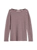 Marc O'Polo Gestreiftes Longsleeve regular in Medium Pink