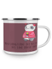 Mr. & Mrs. Panda Camping Emaille Tasse Beste Brautjungfern mit S... in Kaffa Coffee