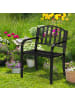 relaxdays Gartenstuhl in Schwarz - (B)60 x (H)82 x (T)48,5 cm