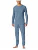 Schiesser Pyjama lang für Herren in blau