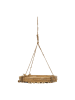 PROGARDEN Hängetopf aus Bambus und Rattan in Braun, (B) 25,5 x (H) 45 x (L) 25,5 cm
