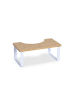 relaxdays Toilettenhocker in Natur/ Weiß - (B)44,5 x (H)18 x (T)23 cm