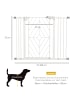 Pawhut Hunde Türschutzgitter Weiß 74-100L x 4B x 76H cm