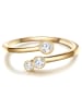 Glanzstücke München Ring aus Sterling Silber mit Zirkonia in gelbgold