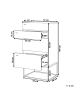 Beliani Kommode ACRA in Grau/Schwarz/Heller Holzfarbton - (W) 52 x (H) 106 x (L) 41 cm