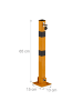 relaxdays Absperrpfosten in Gelb/ Schwarz - (B)15 x (H)65 x (T)13 cm