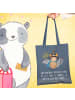 Mr. & Mrs. Panda Jutebeutel Fledermaus Zauberer mit Spruch in Indigo Blue