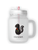 Mr. & Mrs. Panda Blümchentailglas Stinktier Blume mit Spruch in Transparent