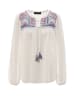 Aniston CASUAL Schlupfbluse in wollweiß-lavendel