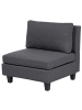 Beliani 3-tlg 3-Sitzer Sofa UNSTAD in Grau/Schwarz