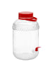 relaxdays Getränkespender in Transparent/ Rot - 10 l