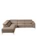 Angel Cerdá Relax Chaiselongue Sofa 6042 in Nerz / Stahl