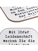 Mr. & Mrs. Panda Untersetzer Spruch Musiklehrer Liebe mit Spruch in Weiß