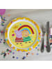 Geda Labels Kindergeschirr Peppa Pig in Gelb - 21,5x21,5x8,5