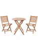 Beliani 3-tlg Bistro Set FEBBIO in Braun
