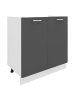 VCM  Spülunterschrank Breite 80 cm Spülenschrank Esilo in Weiß / Anthrazit