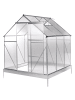 Beliani Gewächshaus für den Garten APULIA in Silber/Transparent