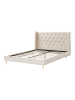Beliani Doppelbett FORBACH in Beige/Gold - (W) 154 x (H) 106 x (L) 218 cm