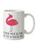 Mr. & Mrs. Panda Kaffeetasse Flamingo Stolz mit Spruch in Weiß