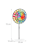 relaxdays 2 x Windrad "Regenbogen" in Bunt - (B)35 x (H)72 x (T)15 cm