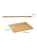 relaxdays 2 x Schneidebrett in Natur - (L)56,5 x (B)50 cm