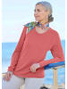 GOLDNER Edler Feinstrickpullover, V-Ausschnitt in koralle