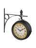 relaxdays Bahnhofsuhr in Schwarz - (B)34 x (H)33 x (T)10 cm