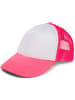 styleBREAKER Mesh Cap in Weiß-Neonpink