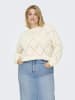 ONLY Carmakoma Strickpullover in Cloud Dancer