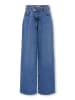 KIDS ONLY Wide Fit Jeans Koghope asymmetrischer Verschluss in medium blue denim