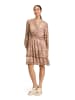 CARTOON Chiffonkleid mit Stufen in Braun/Beige