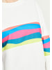 myMo Women Sweatshirt in White Multicolor