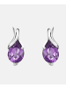 Diamant L'éternel Ohrstecker aus 375 Weißgold mit Amethyst