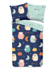 JACK 2 tlg. Renforcé Bettwäsche 135x200cm Schäfchen Traumwelt in Blau