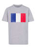 F4NT4STIC T-Shirt France Frankreich Flagge distressed in grau meliert